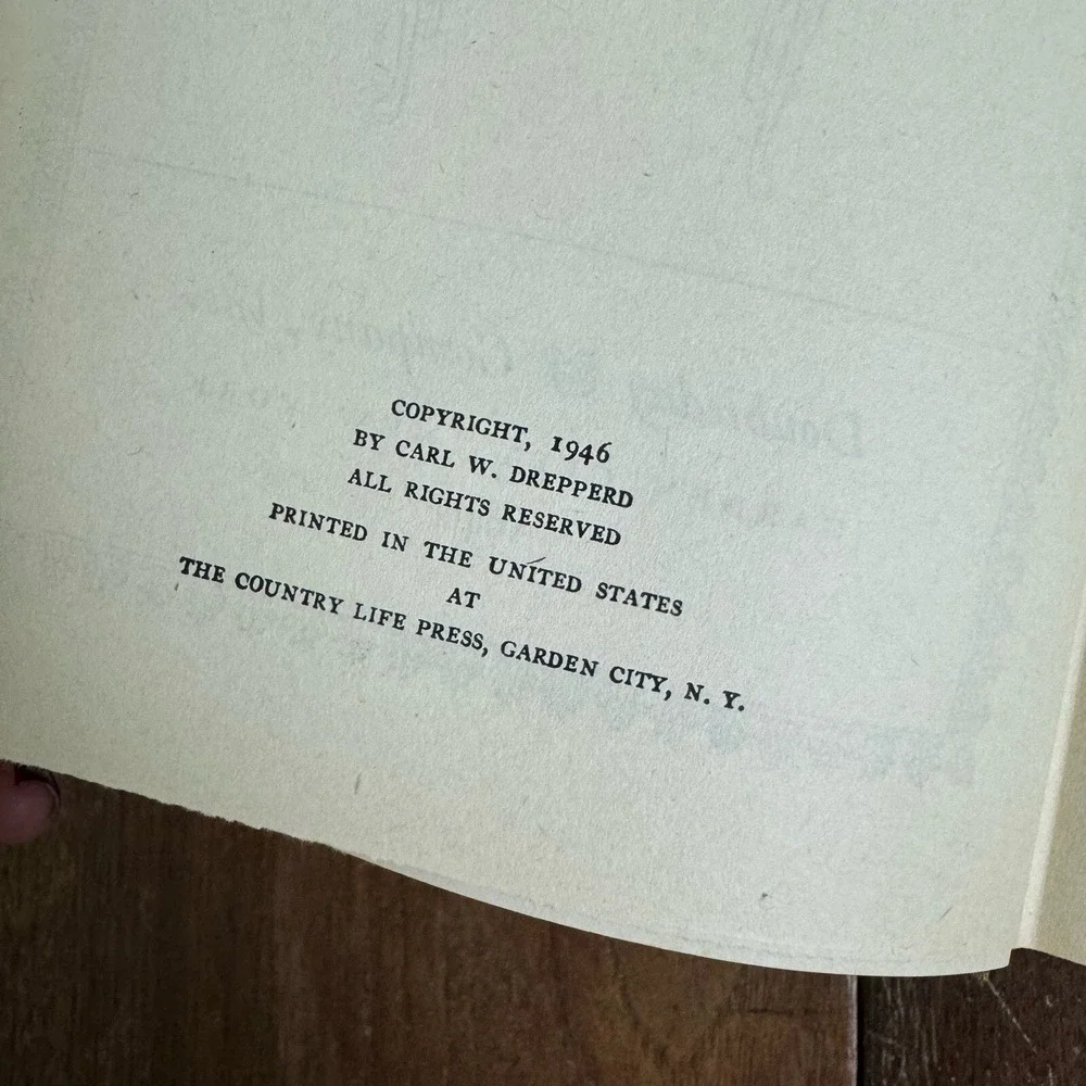 First Reader for Antique Collectors 1946 Carl W. Drepperd hard back book & cover